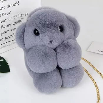 Basketbalový míč Babybetter Roztomilý plyšový medvídek - plyšová taška přes rameno CuteBear01 Barva: Tmavě šedá