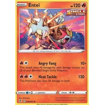 Volný čas Pokémon EVS 019/203 Entei - Evolving Skies Stav: Near Mint, Verze: HOLO