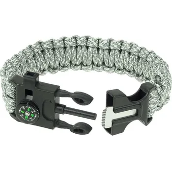 Vybavení pro přežití Paracord náramek Kompas Křesadlo Píšťalka AT Digital (Taktická výbava do přírody Náramek na přežití Survival)