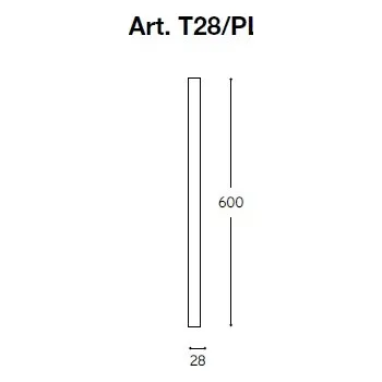 ALDO BERNARDI Přisazené stropní svítidlo Linea Tubo Průměr: 28 mm, Provedení: tepaná měď T28/PL/MAC