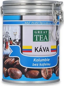 Káva Great Tea Garden Kolumbie bez kofeinu mletá 200 g