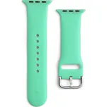 Řemínek pro Apple Watch 42mm / 41mm / 40mm / 38mm - M / L - silikonový - kovová spona - mátově zelený