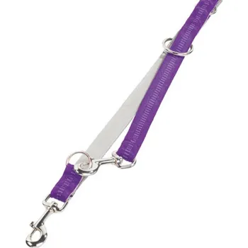 Vodítko pro psa Vodítko NOBBY Soft Grip nylonové přepínací fialové 2x200cm