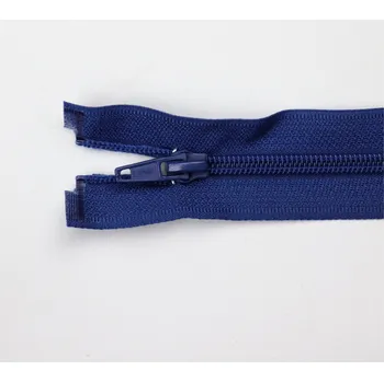 Zip Pro Háčkování Spirálový zip dělitelný 50 cm sytě modrý