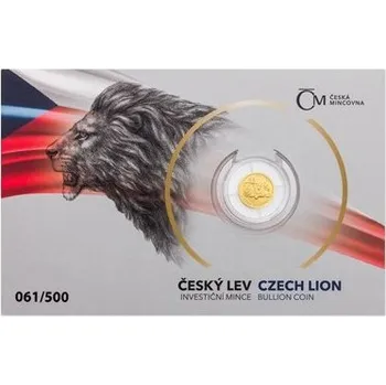 2019 - Zlatá mince 5 NZD Český lev - 1/25 Oz - číslováno - Měna