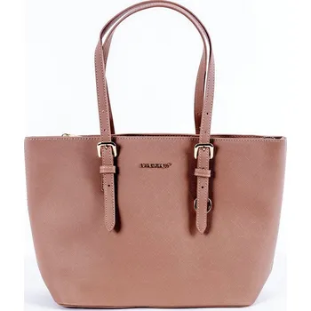 Středně velká tmavěrůžová kabelka na rameno David Jones CH21088A