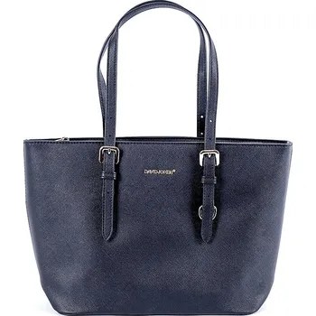 Středně velká černá kabelka na rameno David Jones CH21088A