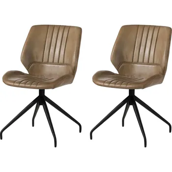 DARKNESS Křeslo z pravé kůže, 51x61x84, béžová sada 2 kusů