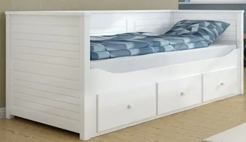 Postel Rozkládací postel s úložným prostorem Melani Duo 90-180 x 200 cm bílá