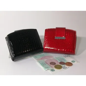 Peněženka Kožená lakovaná peněženka hadí vzor 01-9604 (Dámská peněženka)