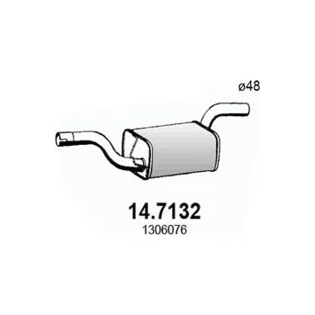 Zadní díl výfuku Zadní tlumič výfuku ASSO 14.7132