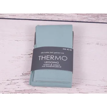 Dámské punčochy CNB BERLIN Hřejivé termo legíny DE89554 zelenkavé mátové mint velikost oblečení - dospělí: 44/46