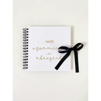 Fotoalbum Fotoalbum s gravírováním NAŠE VZPOMÍNKY V OBRAZECH, bílé