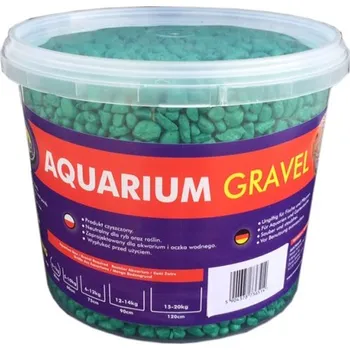 Dekorace jezírka AQUA NOVA Akvarijní štěrk zelený 5kg/3l