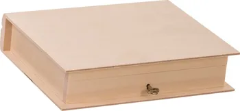Úložný box ČistéDřevo Kniha krabička na klíč 17,5 x 14 x 4 cm borovice