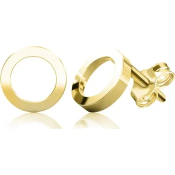 Náušnice Couple, Minimalistické náušnice IDOL Circle II ve žlutém zlatě, 1431812-0-0-0