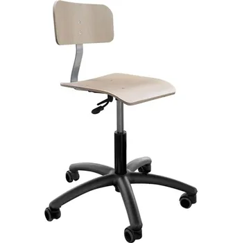 Ergolinia Průmyslová otočná židle - dřevěná, kolečka Eco4