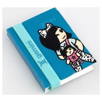 Set školních potřeb Zodiak - notatnik z opaską na rękę - Bliźnięta