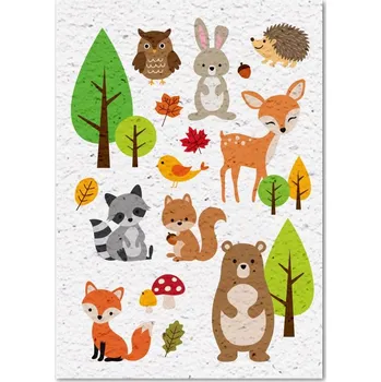 GREEN CAT Rostoucí přání Lesní Zvířátka