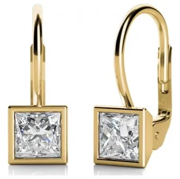 Náušnice Couple, Minimalistické náušnice Ena ze žlutého zlata, 6830420-0-0-1