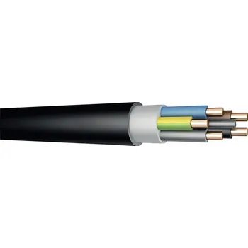 elektrický kabel Instalační kabel CYKY-J 5x4mm² 750V 10m černý