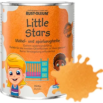 barva a nátěr na dřevo Rust-Oleum Certifikovaná barva na dětský nábytek a hračky Rust Oleum Little Stars Barva: Pumpkin/ Kurbis/ Dýně (metalická), Balení: 250 ml