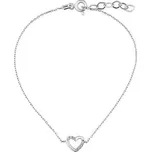 Náramek srdce Angelina z bílého zlata s Brilliance Zirconia PRGPNM0016BGW