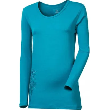 Triko dlouhé dámské Progress SONJA "EDELWEISS", petrol Velikost: XL