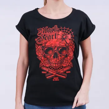 Dámské tričko Dámské Triko BLACK HEART DEAD BEAUTY EXT Barva: Černá, Velikost: XL