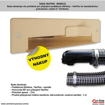 Určeno pro centrální vysavače a centrální vysávání.