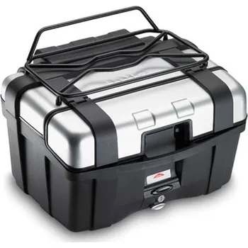 Zavazadlo na motocykl nosič na víko kufru GIVI Trekker TRK 33 nebo TRK 46 (zahrádka) GIVI E120B, umožňuje otevření víka