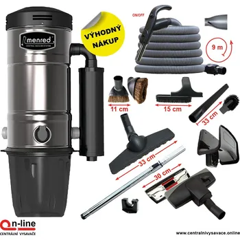 Vysavač Celonerezová konstrukce, určeno do 450 m2, příslušenství