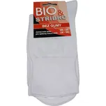 Zdravotní ponožky bez gumy s jemným lemem a vysokým obsahem bavlny - barva bílá 35-37