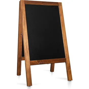 Voděodolný Dřevěný poutač 650x1170 - Tmavě hnědý