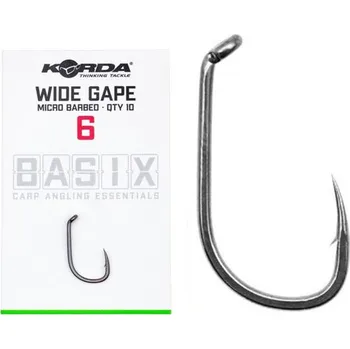 Rybářský háček Korda Háčky Basix Wide Gape Hooks vel.6