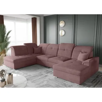 Sedací souprava Rohová sedací souprava do U - Bono - růžová Varianta: Levá