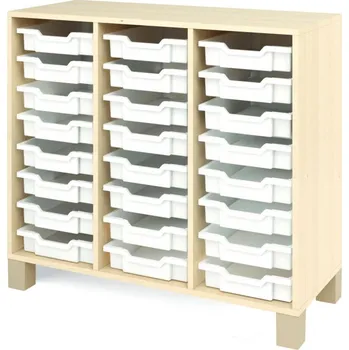 Zahradní úložný box Skříň s 24 boxy bílá FRESH (modul 14)