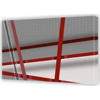 Podložka pod nábytek Červená a šedá - Obraz na plátně (40x100)