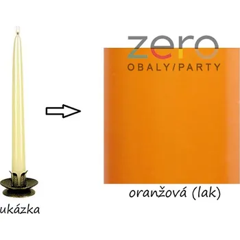 Svíčka Svíčka kónická 24 cm - oranžová (lak)