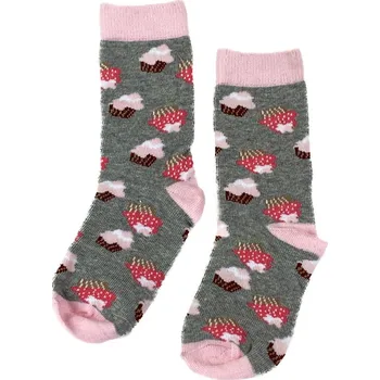 Roztomilé ponožky šedé - muffiny, Velikost 24-26