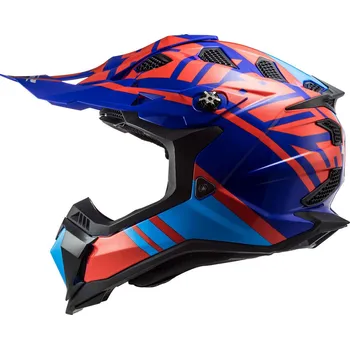 Helma na motorku Krosová moto přilba LS2 MX700 Subverter Evo Gammax red blue (Motokrosová helma LS2 MX700 Subverter Evo Gammax červeno-modrá)