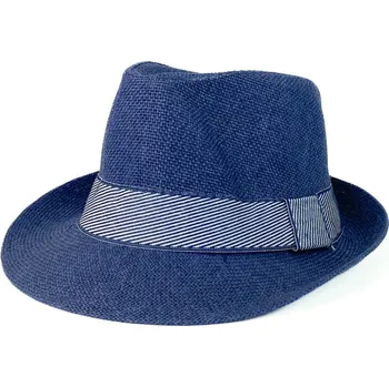 Klobouk Pánský tmavě-modrý slaměný klobouk A-53