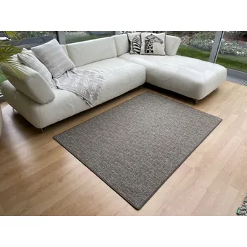 Koberec Kusový koberec Alassio hnědý - Kulatý 120 cm průměr