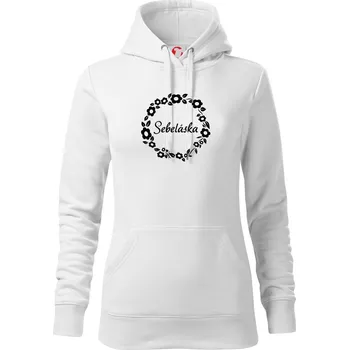Dámská mikina Sebeláska - Mikina dámská Cape s kapucí - XL ( Bílá )