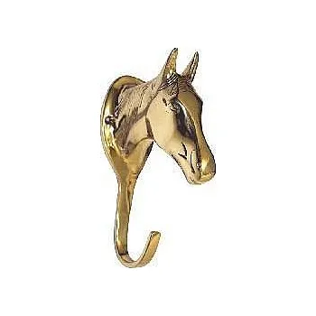 Věšák na sedlo a uzdečku Držák na uzdečky HKM hlava koně mosaz