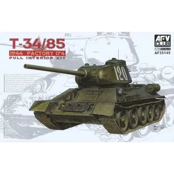 Plastikový model AFV Club 1/35 T-34/85 Model 1944 Factory No.174 (Full Interior Kit)