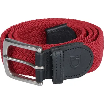 Opasek EQUESTRO Pásek elastický Crossed Equestro, dětský, burgundy Délka: 70 cm