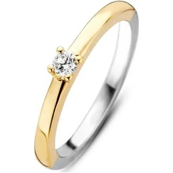 Prsten Zlacený prsten TI SENTO se zirkonem 1871ZY/54