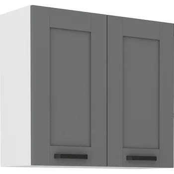 Kuchyňská skříňka Horní skříňka LUNNA TMAVĚ ŠEDÁ / BÍLÁ 80 G-72 2F