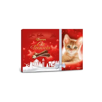 Čokoláda BARON Vánoční kočičí jazýčky z mléčné čokolády 30% 100g